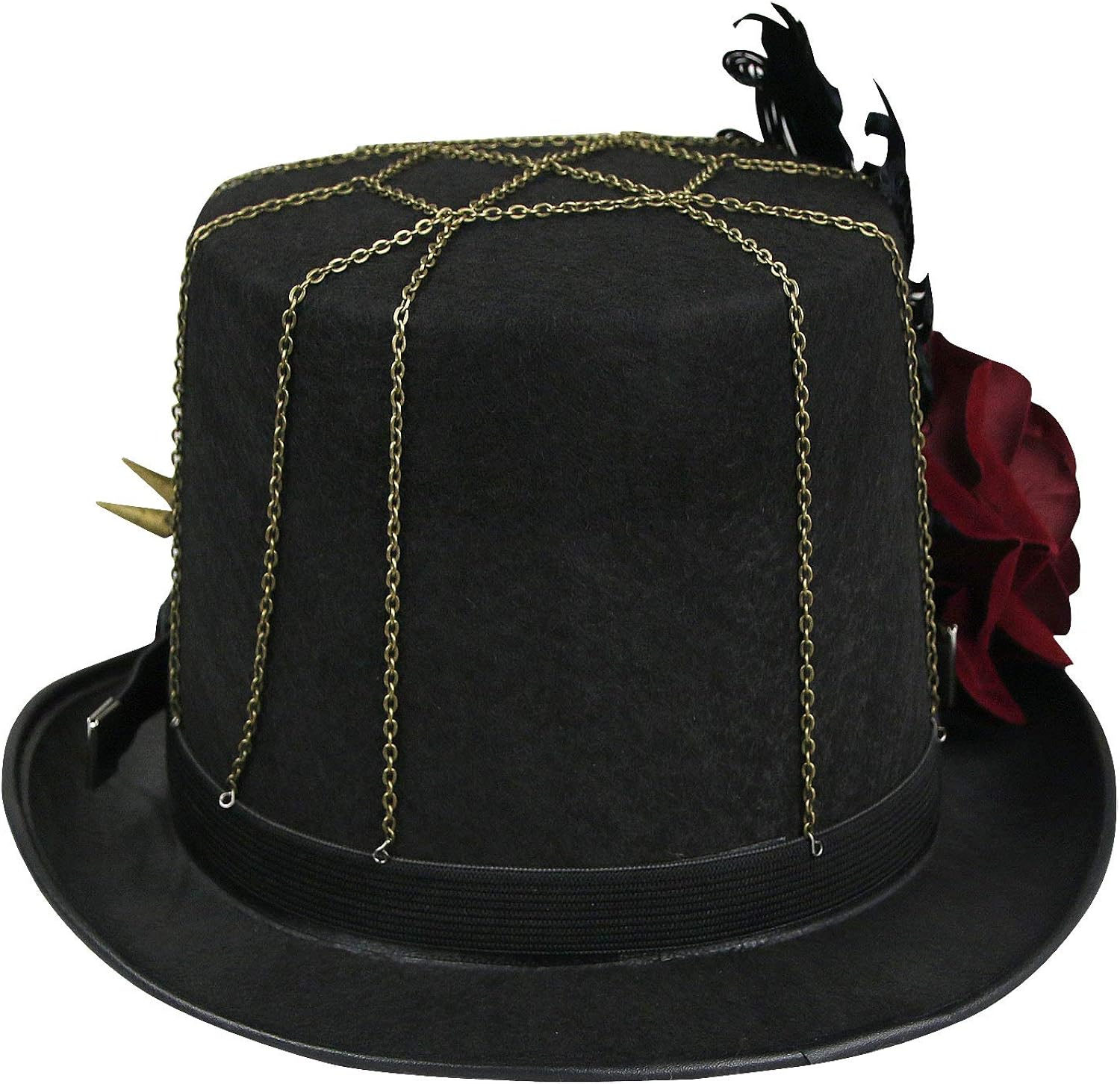 Charmian Unisex Steampunk Top Hat Goggles Gears Chain Deluxe Costume Accessory: Clothing