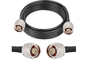 XRDS -RF N Male to N Male Cable 10FT, Type N Cable RG58 50 Ohm Coax Extension Cable N Male to N Male Connector Pure Copper Co