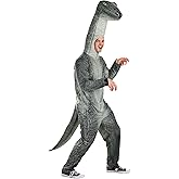 Adult Brontosaurus Halloween Costume | Hooded Dinosaur Jumpsuit with Tail & Detailed Features for Themed Events