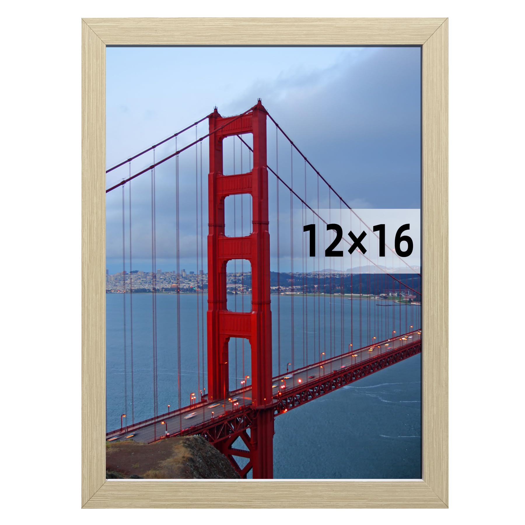 Photo 1 of BESCRCL 12x16 Frame Wall Hanging Picture Frames, Natural Woodgrain, 1 Pack