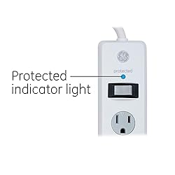 GE 6-Outlet Surge Protector, 8 Ft Extension