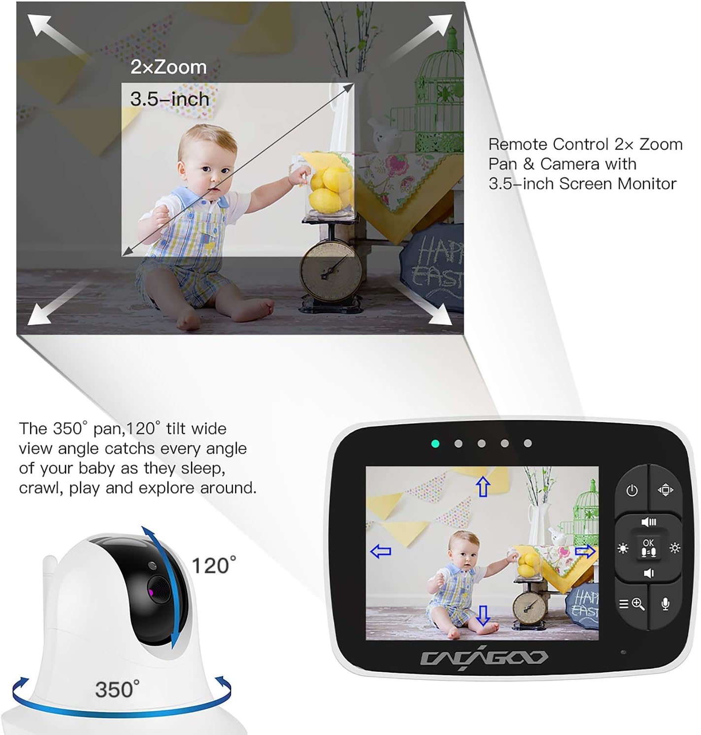 baby monitor cacagoo