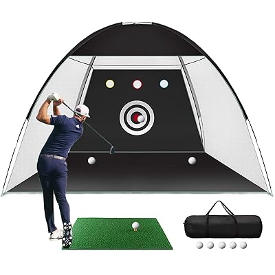 golf driving net and mat