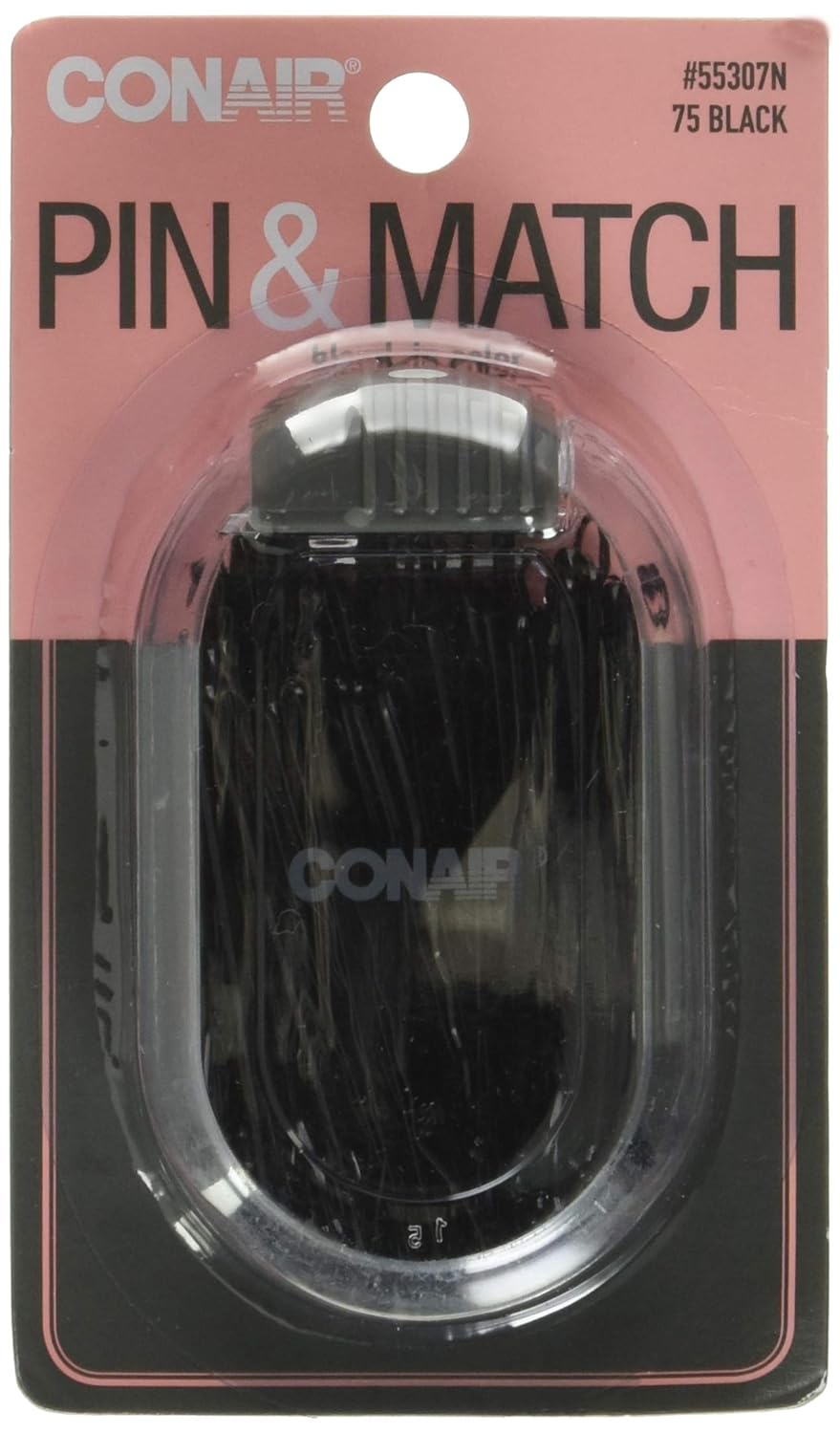 Conair Secure Hold Bobby Pins, Black, Set of 75 Hairpins : Hair Pins : Beauty