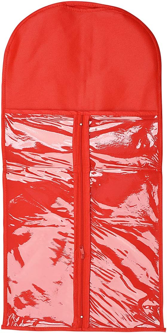 Wig Storage Bag Holder Case, Wigs Pouch Dust-Proof Organizer Protect for Professional Hair Extensions Pack of 10 (Red) - Image 4
