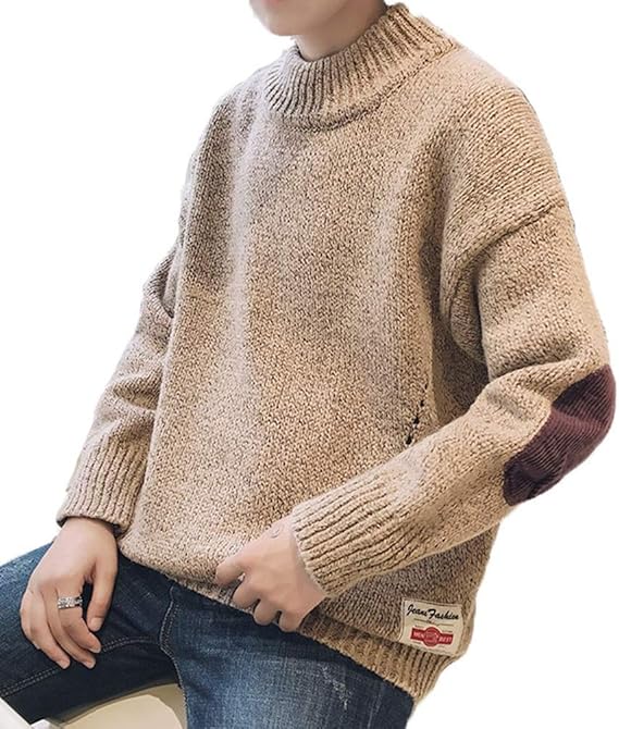 Amazon セーター 長袖 メンズ ニット服 プルオーバー インナーシャツ 秋冬服 ケーブル編み 韓国 暖かい 無地 丸首 ゆったり おしゃれ 厚手 ビジネス 男の子 学生 トップス ファッション Xxl カーキ セーター 通販