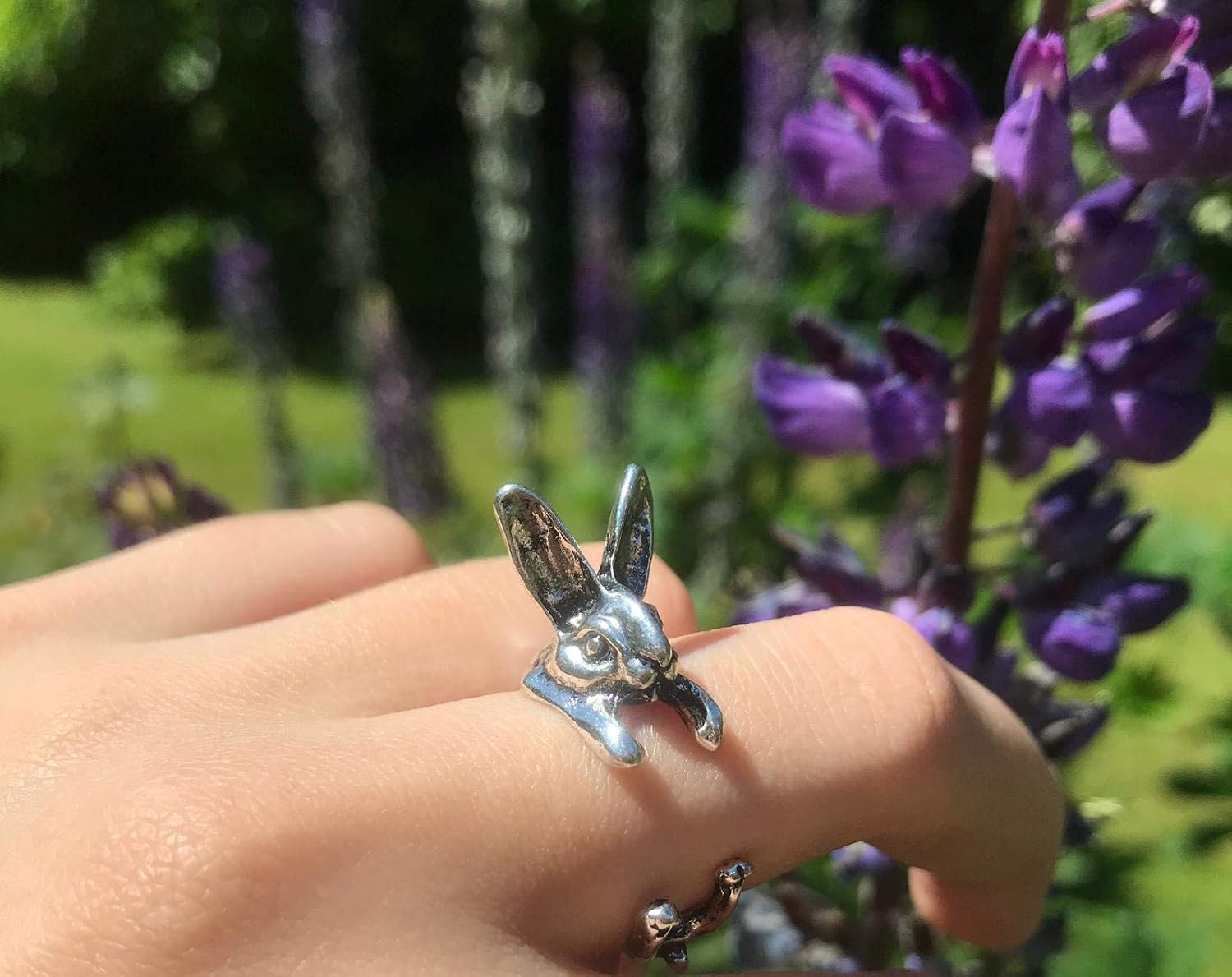 CrownOfRibbons Adjustable Rabbit Ring, Alice in Wonderland Jewellery, Animal Lover Gift, Teenager Girl, Woman - Image 5