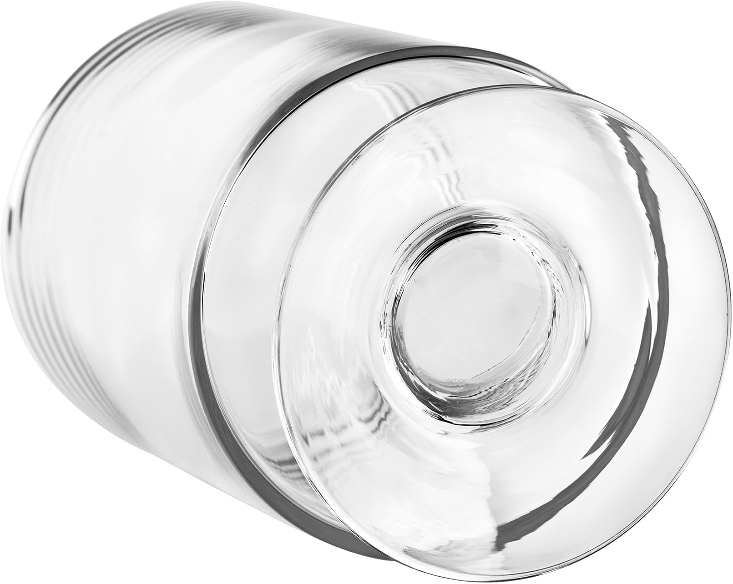 CYS EXCEL Glass Candle Holders, Hurricane Candle Holder, Trifle Dessert Tray, Stemmed Candle Holder (Series (1) 3.75" Wide x 6" Tall): Home & Kitchen