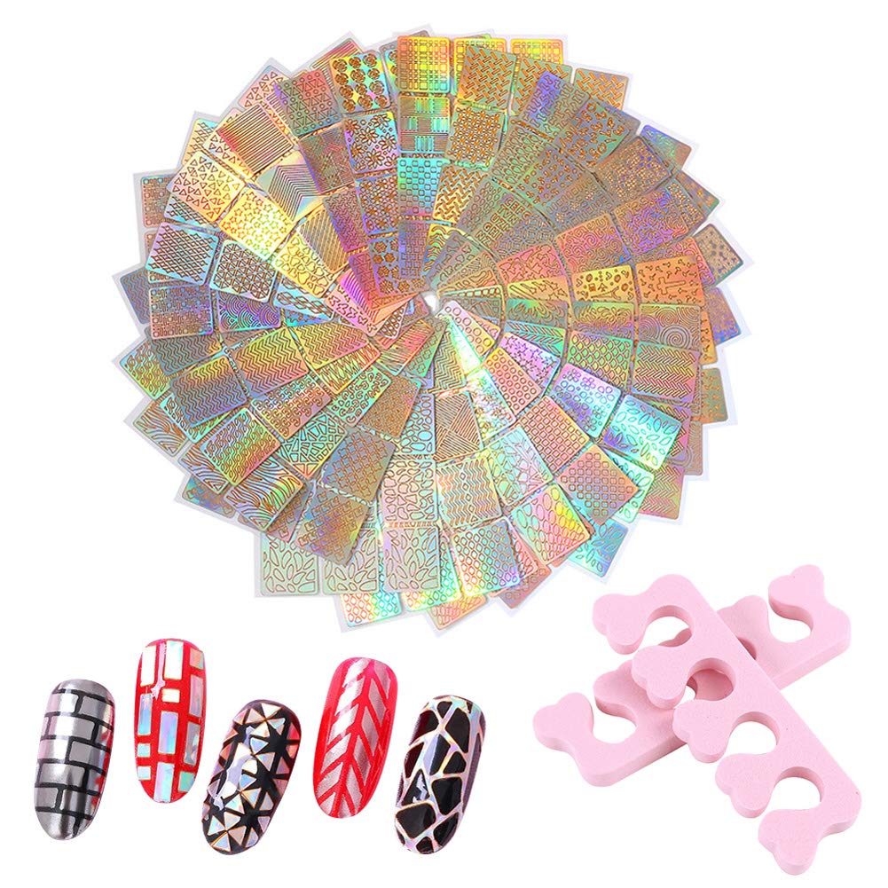 2018 New Diy Nail Vinyl Nail Art Irregular Grid Pattern Stamping