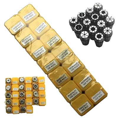 KIPA ER20 14 PCS Spring Collet Set 1/16" 3/32" 1/8" 5/32" 3/16" 7/32" 1/4" 9/32" 5/16" 11/32" 3/8" 13/32" 7/16" 1/2" CNC Super Precision for CNC milling Lathe Tool &amp; Workholding Eng