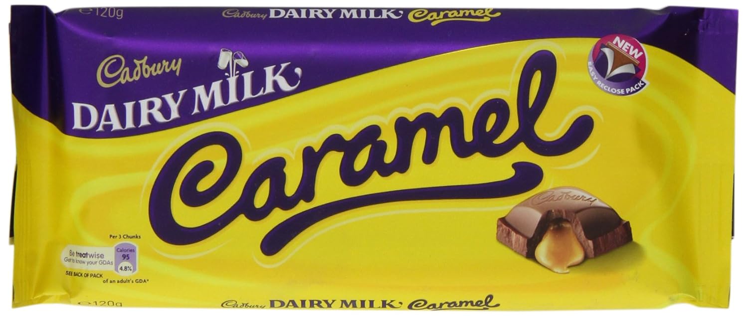 Cadbury Dairy Milk Chocolate Caramel Bar,120g (Pack of 13) Amazon.co