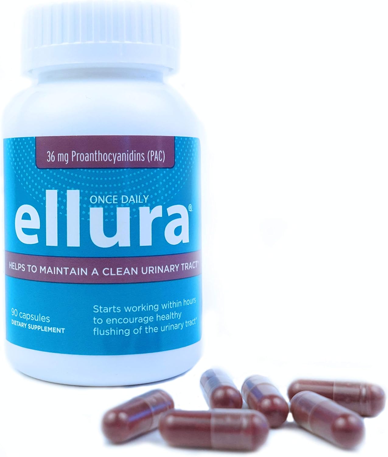 ellura 36 mg PAC (90 caps) MedicalGrade Cranberry Supplement for UTI
