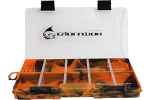 Evolution Outdoor 3500 Drift Series Fishing Tackle Tray Multi Pack of 4 – Orange, Colored Tackle Box Organizer with Removable Compartments, 2 Latch Closure, Utility Box Storage