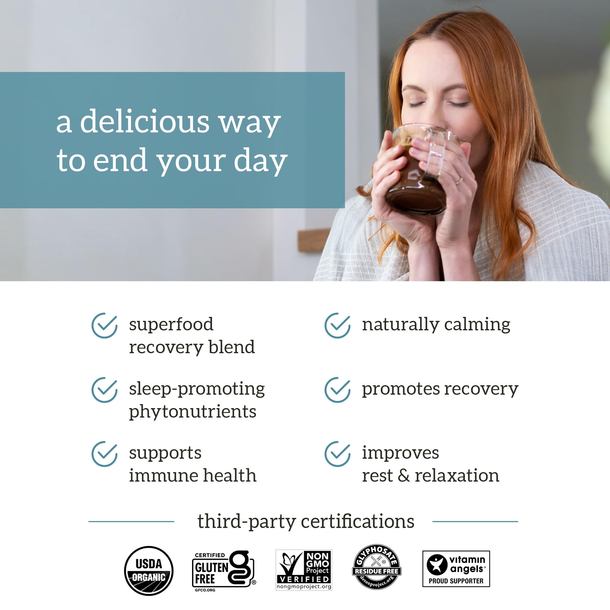 Organifi - Gold Chocolate - Superfood Supplement Powder - 20 Day Supply - Supports Restful Sleep, Immune Health and Recovery - Cocoa, Organic Turmeric and Reishi Mushroom Infused Golden Milk Drink Mix