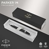 Parker IM Ballpoint Pen Matte Black Chrome Trim Medium Point Blue Ink Gift Box view 2