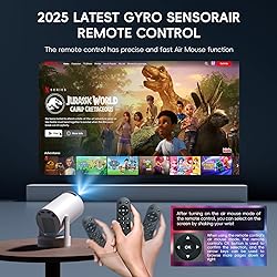 [Built-in Apps & 2025 Upgraded] Mini Projector with