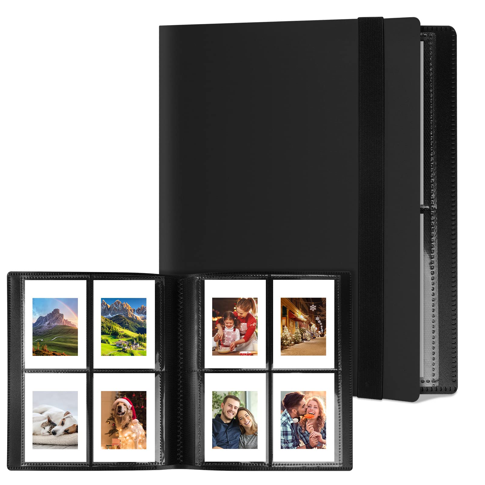 Flintronic Photo Albums, 160 Pockets Scrapbook Memory Book, 40 Pages Mini Film Album for Polaroid Zink Photos Paper/Fujifilm Instax Mini Film/Kodak Zink/HP Sprocket Photo Paper- Pink