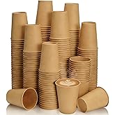 Nagpew 240 Pack 12 Oz Paper Coffee Cups, Disposable Kraft Brown Paper Cups, Leak-proof Unbleached Hot Cold Beverage Container Juice Holder for Party, Picnic, Office, Cafe