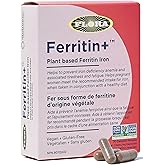 Flora Ferritin+ Delayed-Release Iron Supplement - Plant-Based Iron Supplement - Blood Cell & Energy Support - Vegan & Gluten-