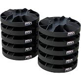 USA Made Original Round Foundation Block (10-Pack) &ndash; Durable Deck Support &amp; Floating Shed Platform Base &ndash; 100% Recyclable Pedestal for Pier, Post &amp; Beam Construction