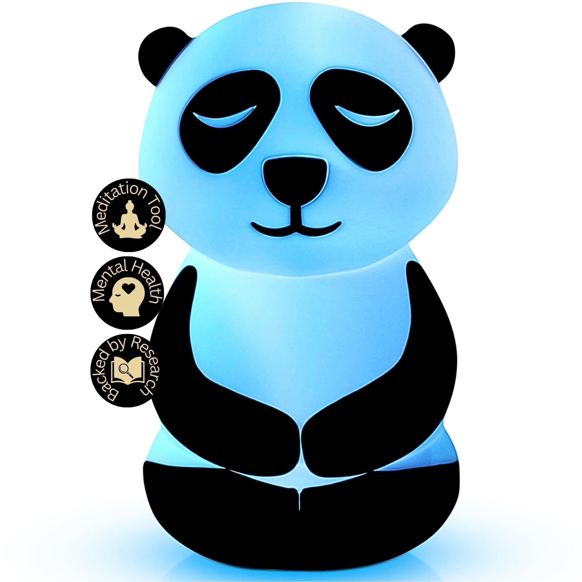 Calm Collective Peaceful Panda Breathing Trainer Light for Calming Stress, Anxiety Relief Items for ADHD, Mindfulness Meditation Tools for Depression, Great Self Care and Mental Health Gifts