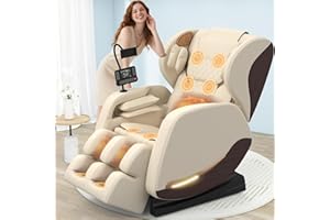 YEWGLEN 2026 Massage Chair Full Body, Zero Gravity Massage Chair Recliner with 14 Fixed Rollers, 8 Airbags, Foot Massage, Lumbar Heating, Touch Screen, Bluetooth Speaker & Ambient lighting for Lover, Parents