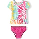 The Children's Place Boys and Toddler Short Sleeve Rashguard Swimset