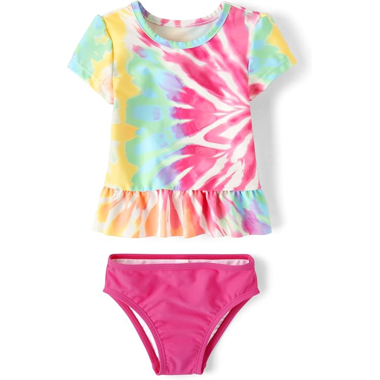 Maillot De Bain Tankini The Children's Place Taille XL – Couleur Neon Berry (rose/orange), Neuf Avec étiquettes