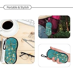 Hion Eyeglass Case Sunglasses Soft Pouch with Belt