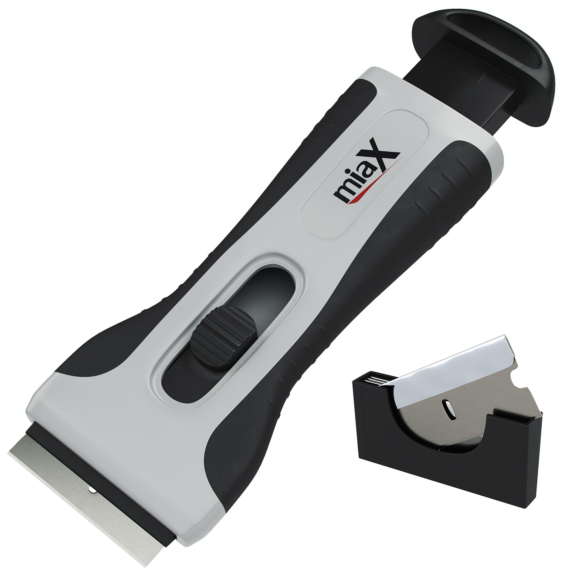 miaX Profi Kochfeldschaber mit Soft-Touch-Griff und Ersatzklingen