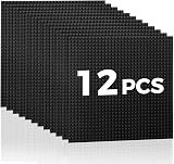 Lekebaby Classic Baseplates 12 Pack 10x10 32x32 Stud 100% Compatible Black