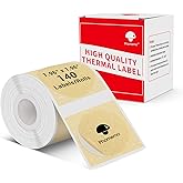 Phomemo Sticker Circle Labels- 1.96"x1.96"(50x50mm) Thermal Label for M110/M221/M220/M120/M200, for Barcode/Address/Mailing/Logo/Business/Home Tag, Black on Golden
