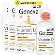 Genexa Infants Vitamin D Liquid Drops for Newborn, Baby & Toddler | Bone Development | Delicious Organic Vanilla Flavor | Certified Organic, Gluten Free, & Non-GMO | 270 Servings (3 Pack)