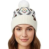 Funky Junque Women’s Pom Pom Beanie – Soft Knit Winter Hats for Women & Teens, Warm Fashionable Beanie with Faux Fur Poms