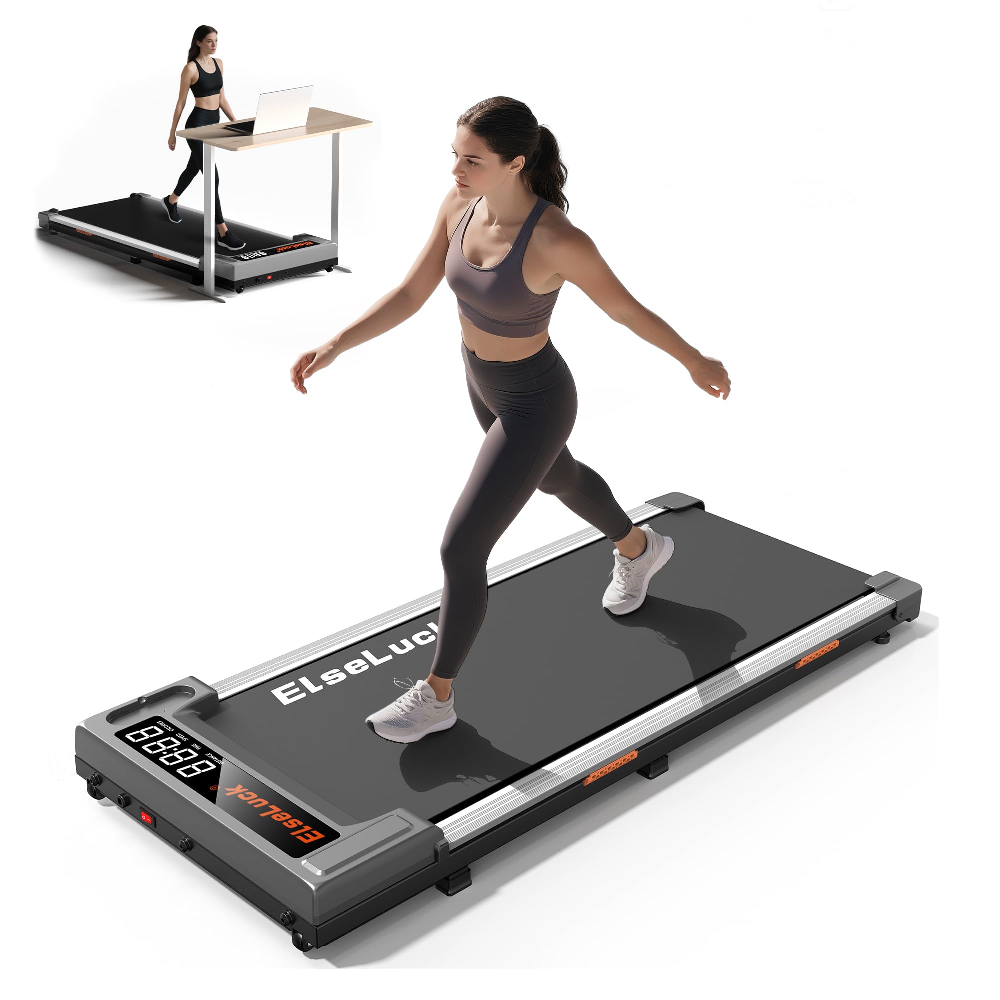 Photo 1 of *PARTS ONLY*Walking Pad Treadmill, Under Desk Treadmill for Home and Office with Remote Control, Portable 2.5 HP Walking Jogging Running Machine in LED Display