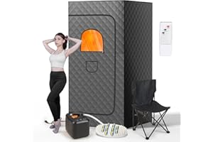 Annualring Sauna,Portable Sauna for Home,Personal Steam Sauna Box,Indoor Sauna Tent with 3L Steamer,Steam Room at Home,Plus Size