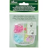 Clover 3033 Quick Locking Stitch Marker Set Multicolor, 3" Height x 3" Length x 1.2" Width