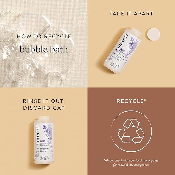 THE HONEST COMPANY FOAMING BUBBLE BATH | GENTLE FOR BABY | NATURALLY DERIVED, TEAR-FREE, HYPOALLERGENIC | LAVENDER CALM, 12 FL OZ