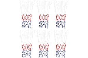 PATIKIL 8 Loops 12" Dia. Mini Basketball Net Replacement, 6 Pack PP Basketball Hoop Net Rim Nets Sturdy for Indoor Outdoor, W