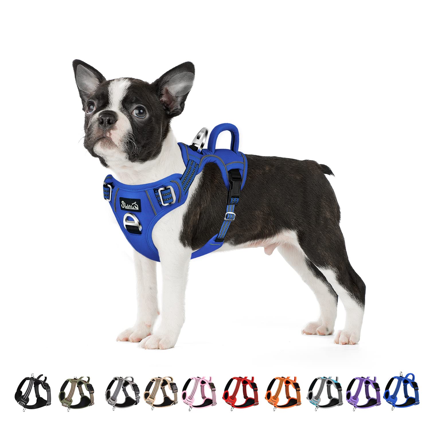 Eyein Dog Harness Medium, Anti Pull Adjustable Heavy Duty Pet Vest Harness with 2 Clips, Easy Control Escape Proof Puppy Harness with Soft Padded Handle Reflective for Outdoor Training Walking, M — image 1