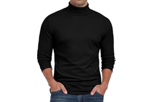 Askdeer Men's Turtleneck Shirts Long Sleeve Thermal Underwear Tees Basic Pullover Sweater Tops