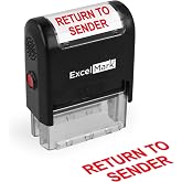 ExcelMark Return to Sender Self Inking Rubber Stamp - Red Ink