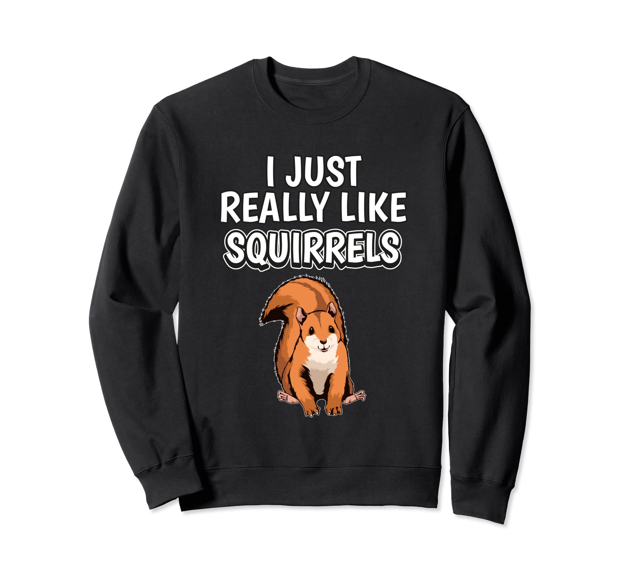 Squirrel Quote I Just Really Like Squirrels Clothes Squirrel Sweatshirt