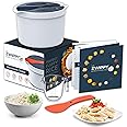 Zwippy Microwave Rice Cooker Steamer and Pasta Cooker with Strainer - Mess-Free Design, Dishwasher Safe, Cooks Up to 8 Cups