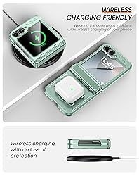Vizvera for Samsung Galaxy Z Flip 6 Case with Hinge