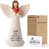 Mcsoffciao Sister Birthday Gifts,5.5'' Angel Figurine Gift for Sister's Birthday,Best Friend Birthday Gifts for Women,Happy Birthday Gifts for Women on Sisters Day and Christmas