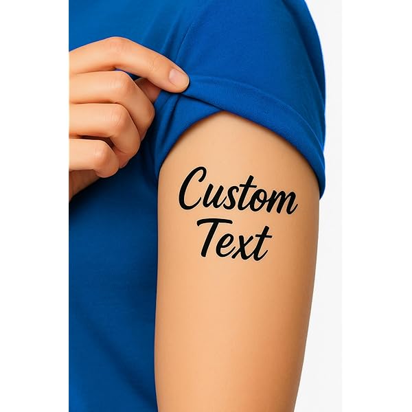 Zkgifts Personalisierte Temporäre Tattoos – 5 Cm Größe, Mit Foto, Name Oder Logo