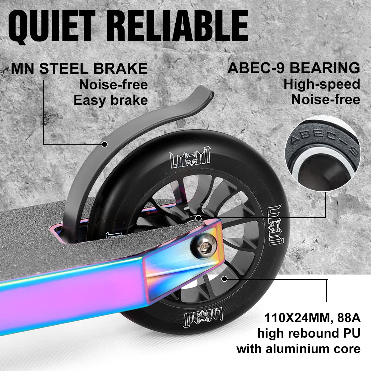 Trick Scooter-Intermediate and Be ginner Stunt Scooter Suitable for Children, Teenagers and Adults 8 Years Old and Above