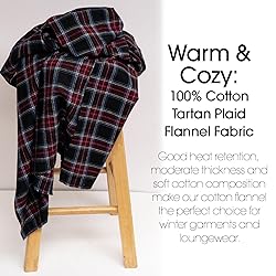 Pico Textiles 2 Yards Bolt Red and Black Tartan