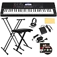 Casio CT-X700 Portable Keyboard Bundle with Adjustable Stand, Bench, Headphones, Sustain Pedal, Power Supply, Instructional DVD, and Austin Bazaar Polishing Cloth